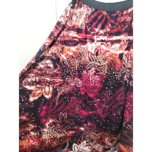 Kate & Mallory Women's Floral Print Maxi Skirt With Elastic Waistband Multicolor - Picture 4 of 8